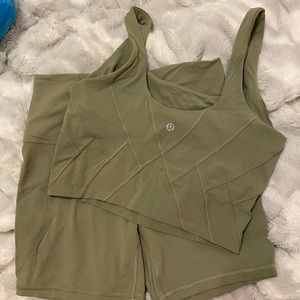 Lululemon Nulu Fold and Align Shorts Set